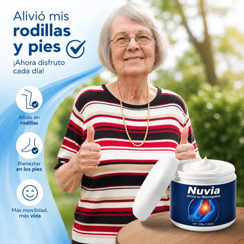 Crema Nuvia | Alivio de Neuropatía, Ardor y Piernas Pesadas